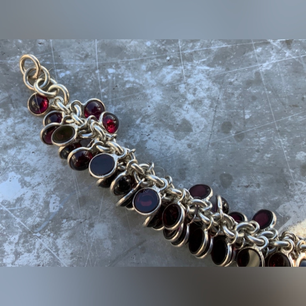 Silpada Garnet  Cha Cha Bracelet B1049 - Picture 6 of 7